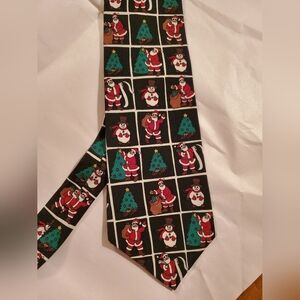 John Henry Silk Ugly Christmas  Work Neck Tie Santa Clause
